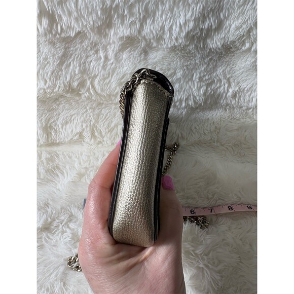 Kate Spade New York Sylvia Wallet Crossbody Purse Gold Small Chain Strap - Picture 7 of 10